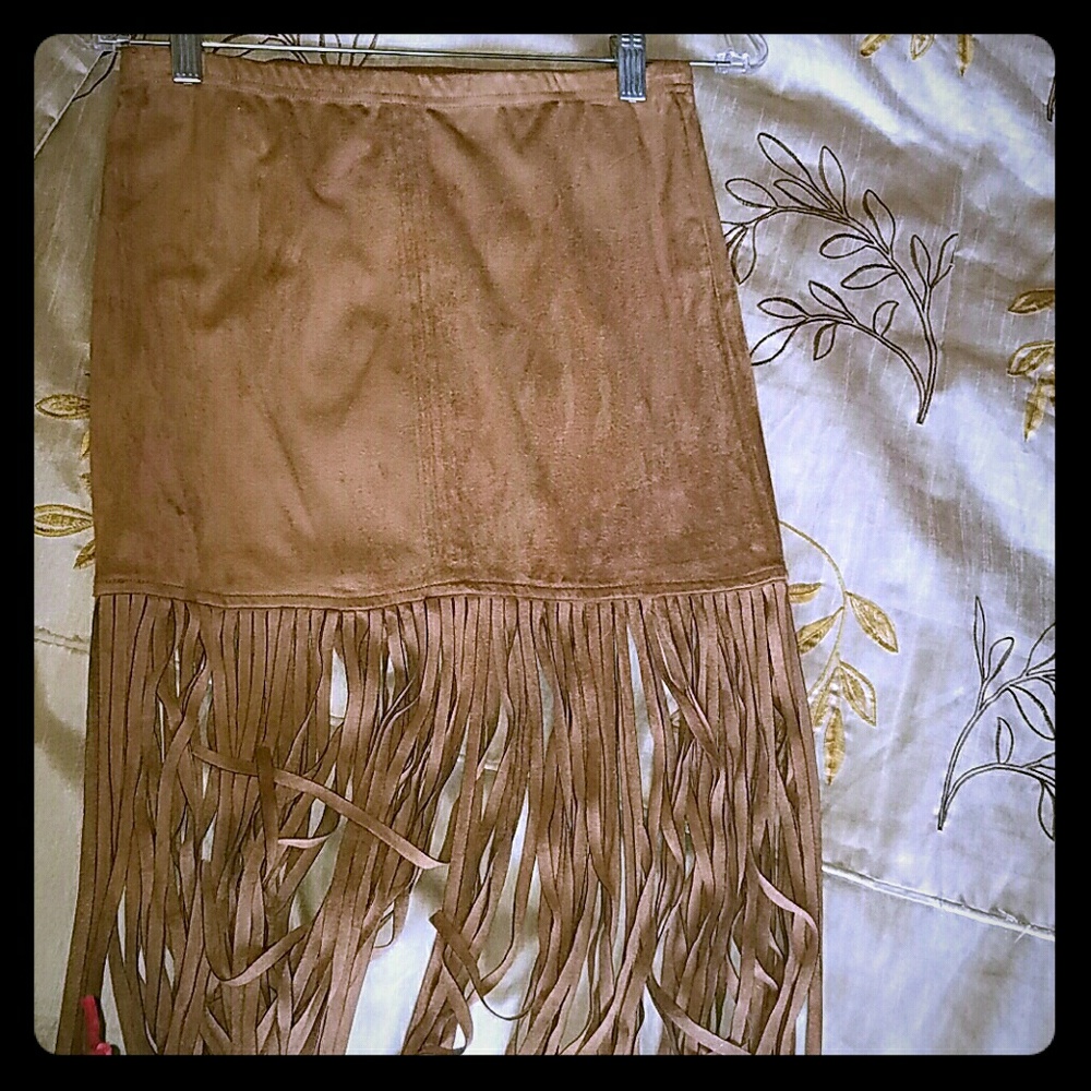 Suede skirt